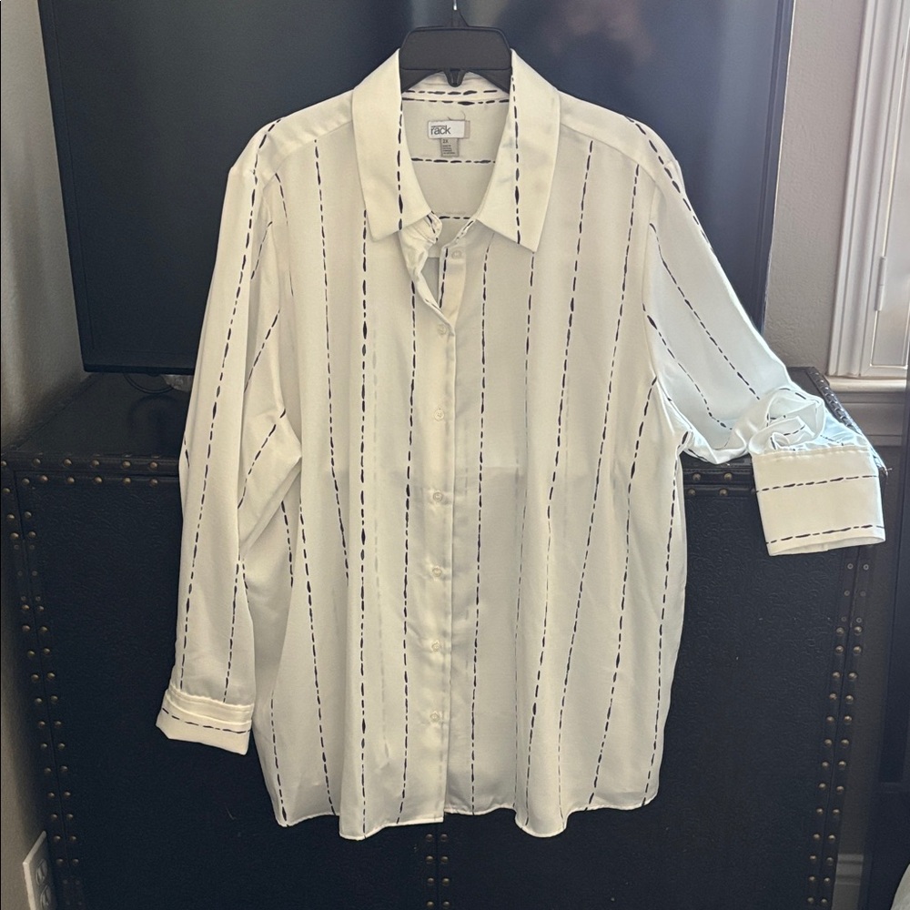 Women’s White Striped Shirt